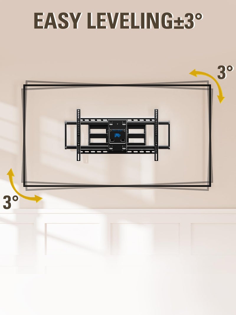 Mounting Dream TV Wall Mount TV Bracket for Most 42-90 Inch TV, Pre-Assembled Full Motion TV Mount with Articulating Arms, Max VESA 800x400mm 132 lbs. Loading, Fits 16", 18", 24" Studs, MD2298-XL - Image 5